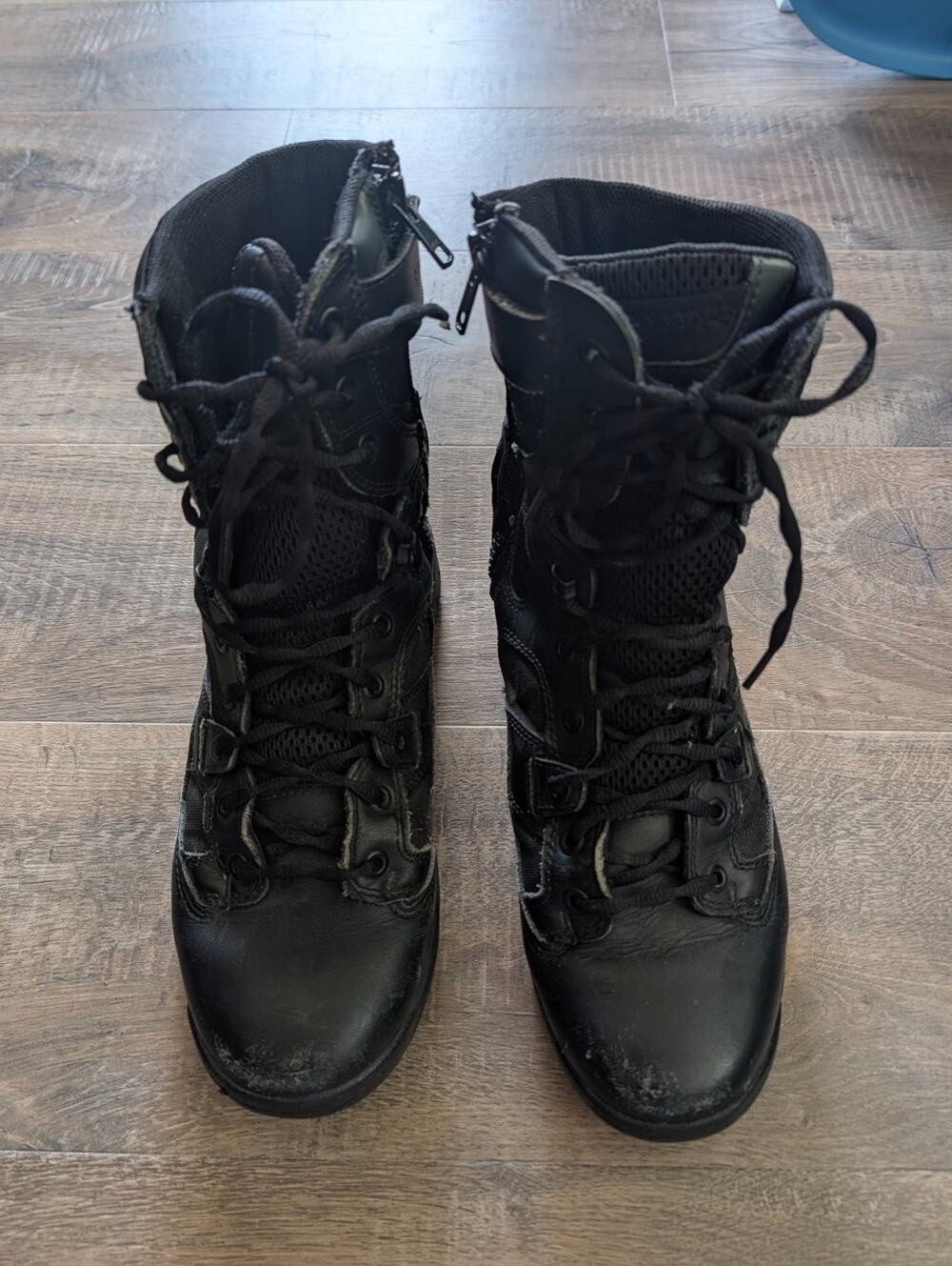 5.11 Tactical Taclite 8 In. Side Zip Boots Mens 11 R Black Leather Duty 12022 11